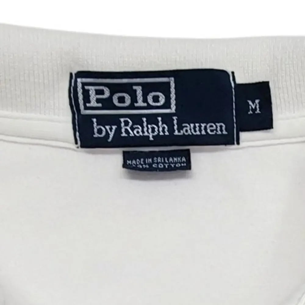 Polo Ralph Lauren Mens M Classic White Short Sleeve Cotton Pique Polo Shirt